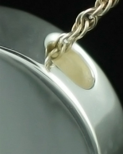 Sterling Silver Simple Round Keepsake Pendant