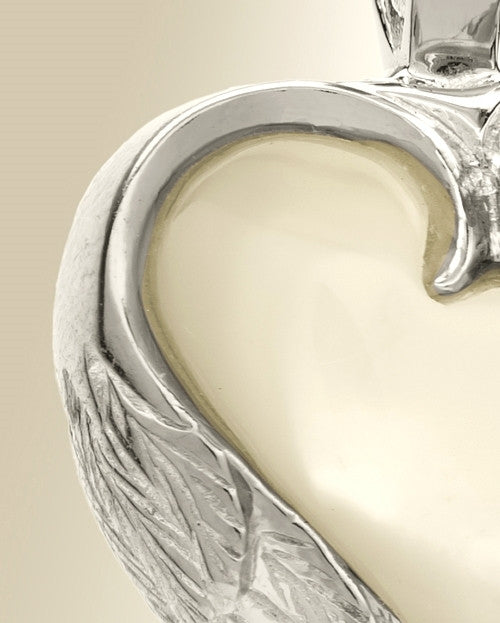 14k White Gold Innocent Heart Memorial Locket
