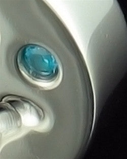 Sterling Silver Tiny Hand Blue Urn Pendant