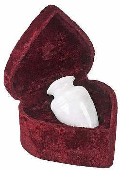 White Grain Marble Keepsake Urn