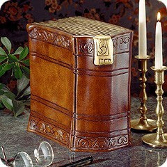 Antique Book Hardwood Urn