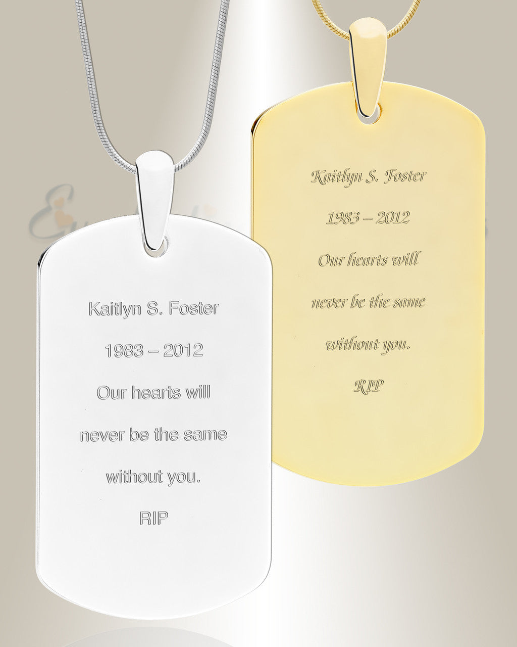 Large Dog Tag Photo Engraved Stainless Keepsake