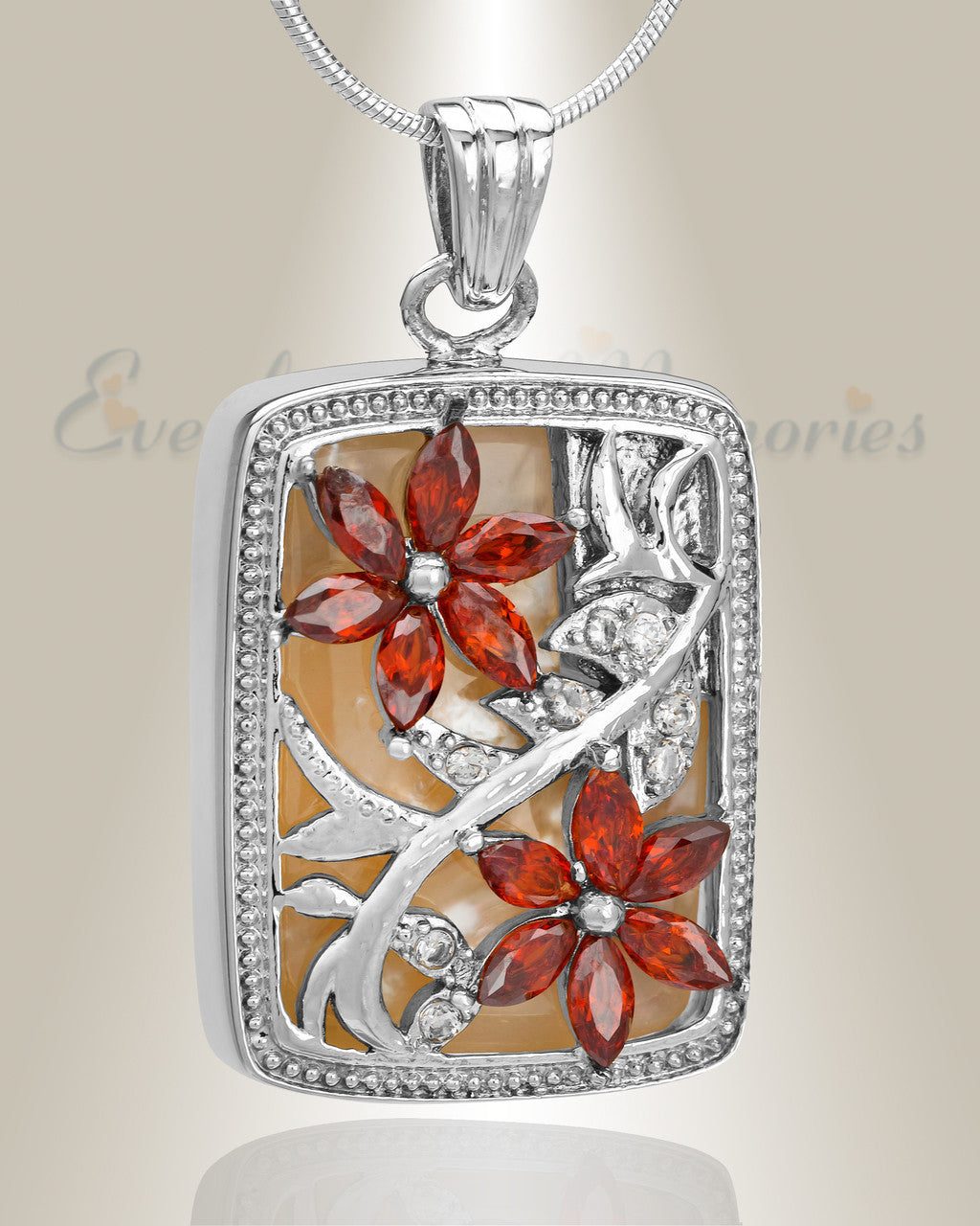 Sterling Silver In Bloom Cremation Jewelry