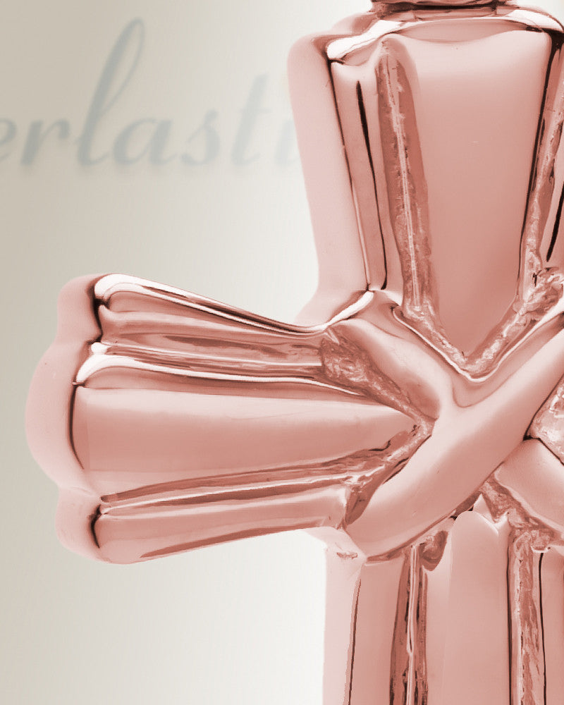 14K Rose Gold Antique Wrapped Cross Ashes Jewelry