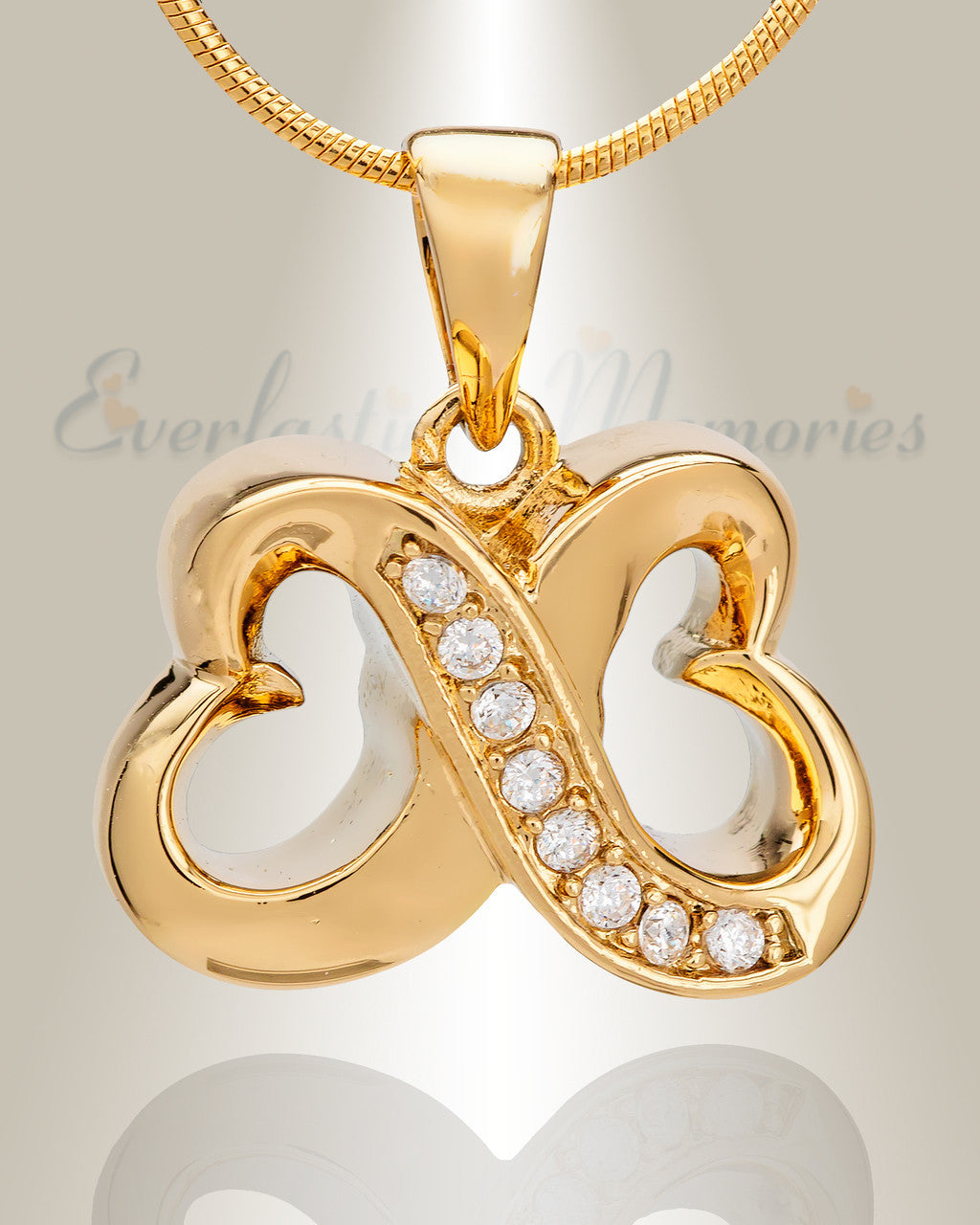 Gold Plated Endless Love Heart Memorial Jewelry