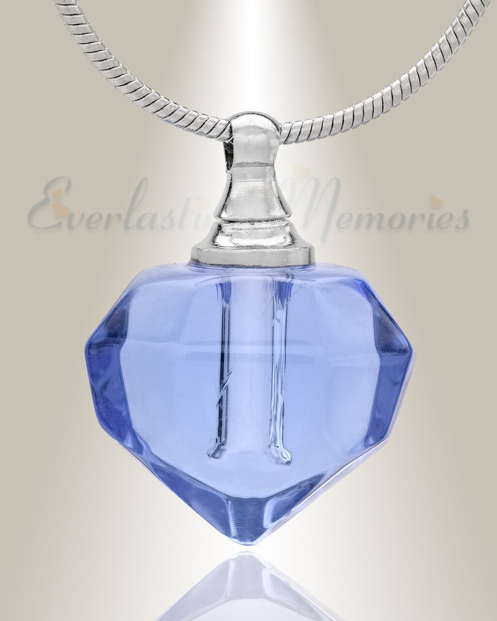 Glass Locket Blue Joyous Cremation Jewelry