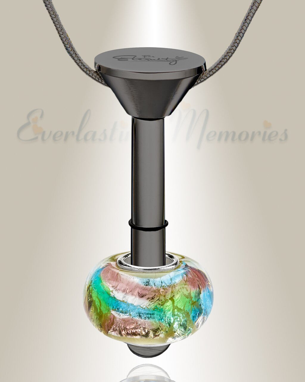 Black Plated Millenium Ash Pendant with Waterfall Charm
