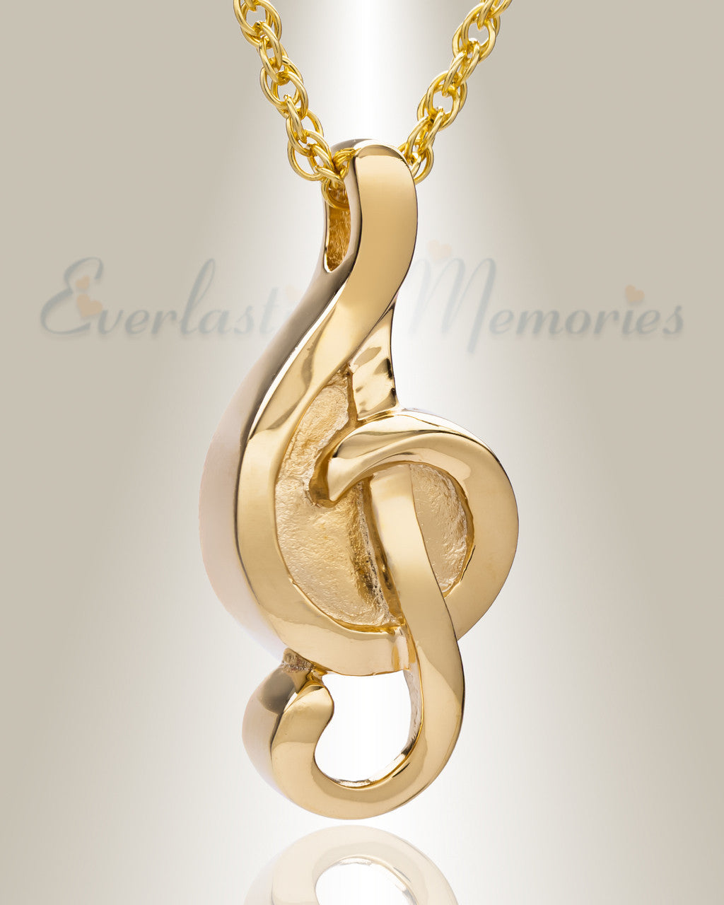 Gold Plated Harmonious Music Note Memorial Locket