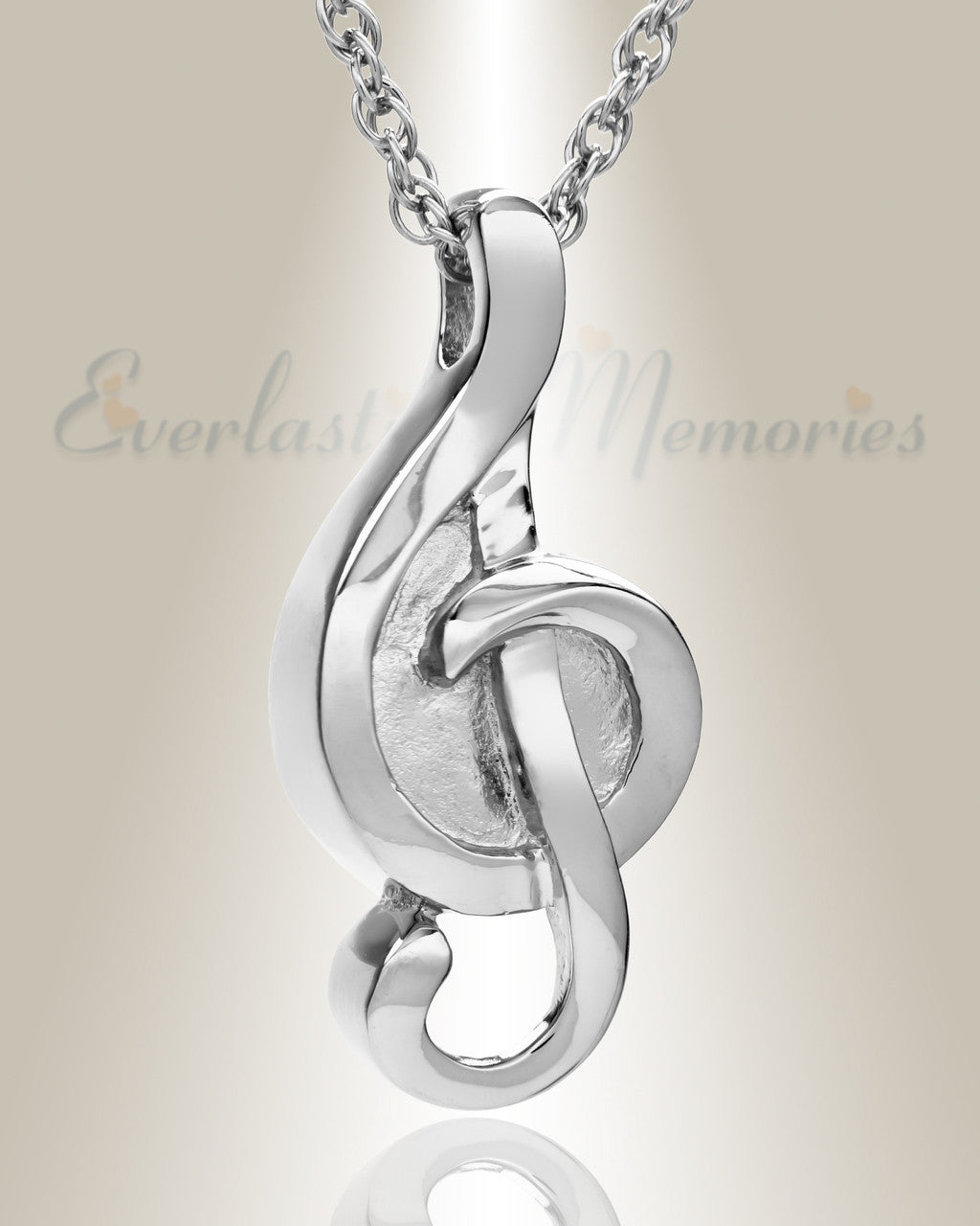Sterling Silver Harmonious Music Note Memorial Locket