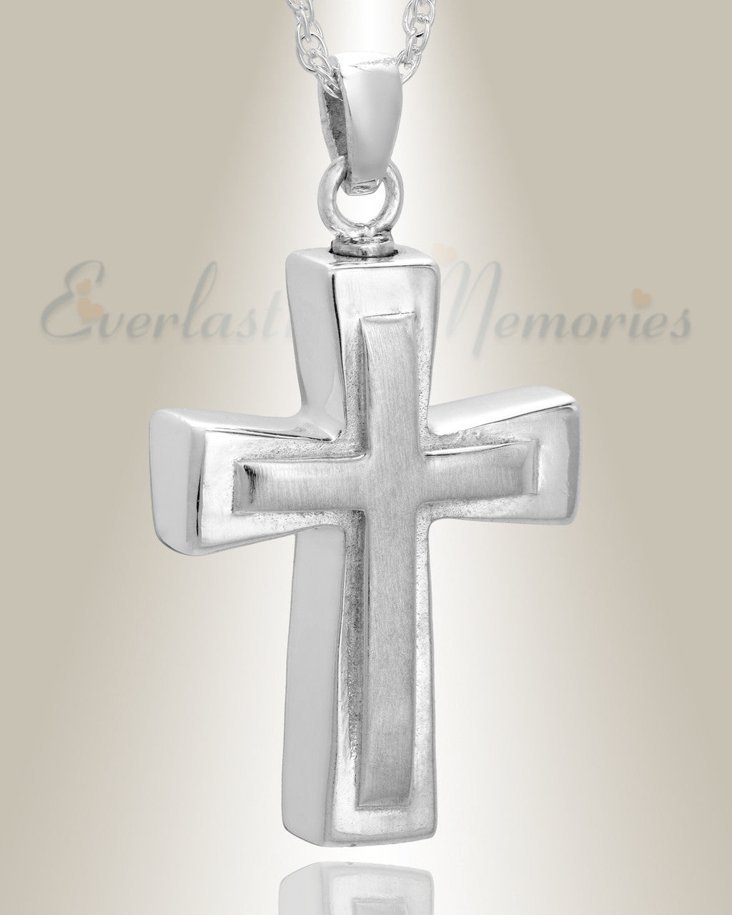 Sterling Silver Double Cross Cremation Charm