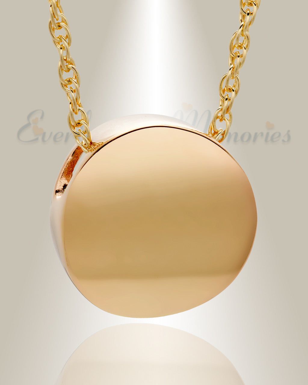Gold Plated Beach Round Urn Necklace