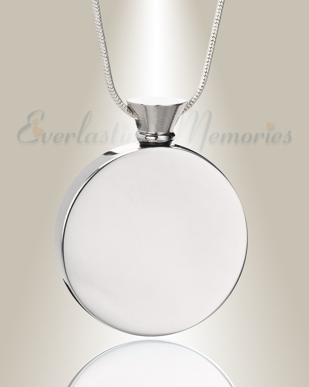 Silver Circle of Life Urn Pendant