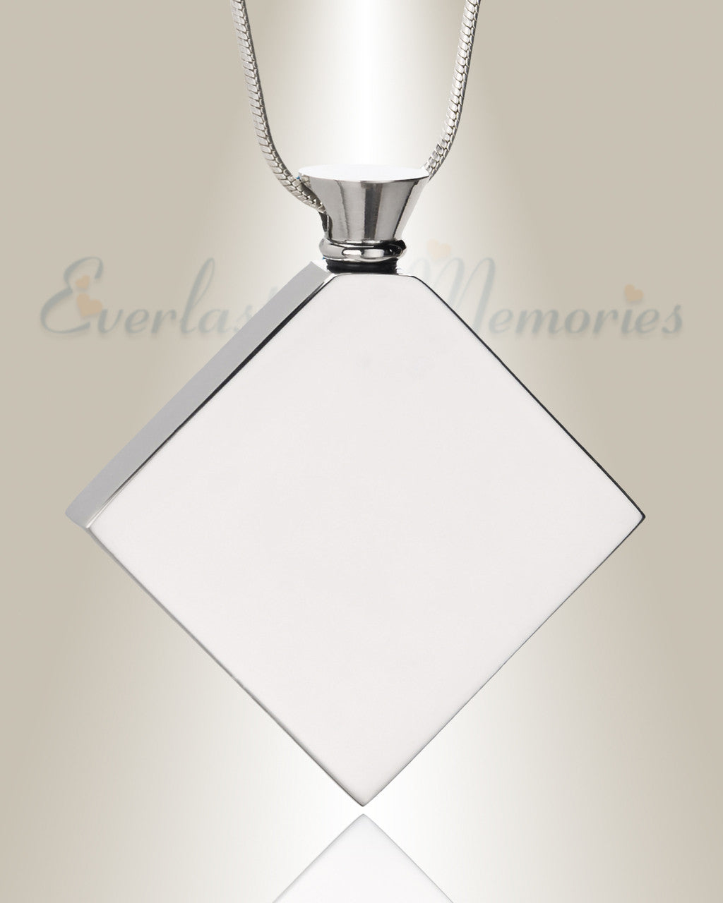 Silver Quaint Diamond Urn Pendant
