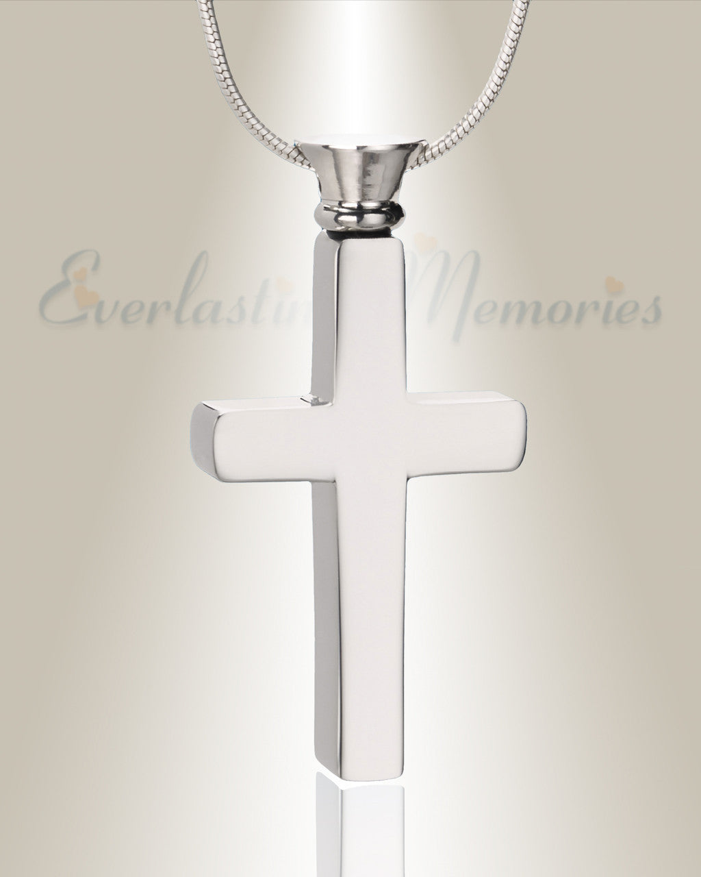 Forever Collection Silver Remembrance Cross Locket Necklace