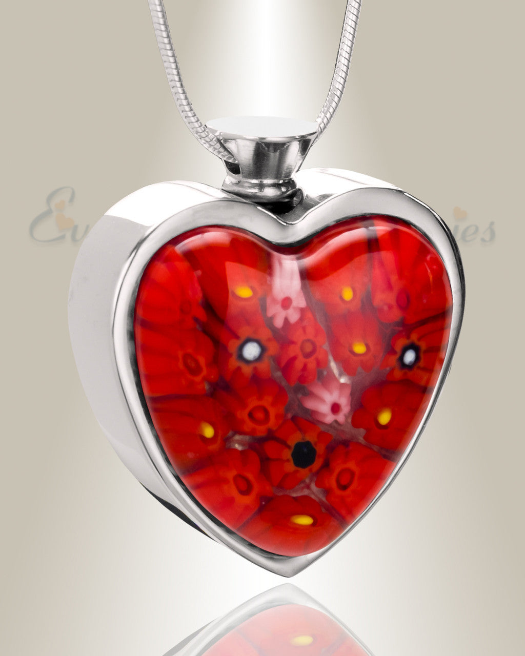 Embers of Love Heart Cremation Locket