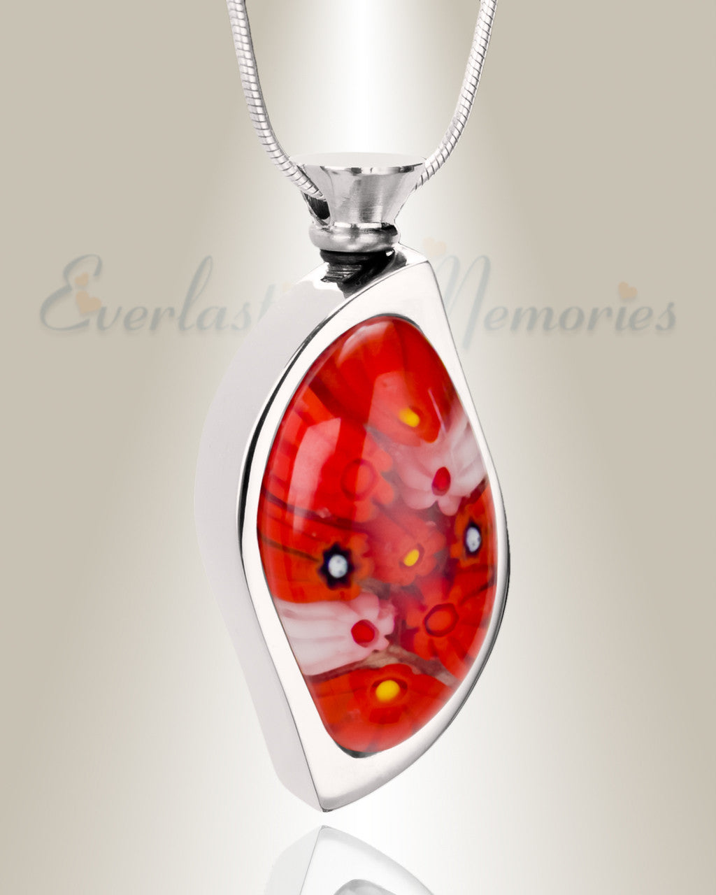 Remembrance Roses Leaf Cremation Locket