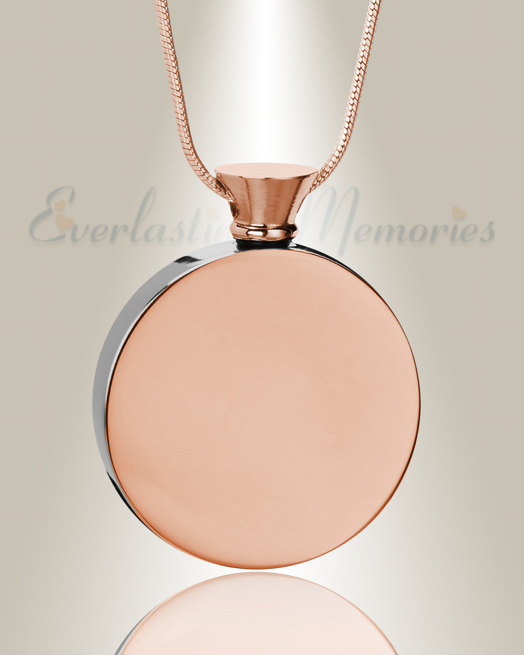 Rose Gold Circle of Life Urn Pendant