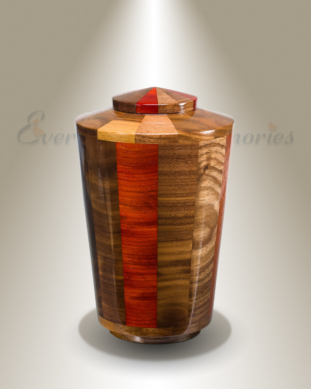 Small Trinity Urn in Black Walnut & Padauk