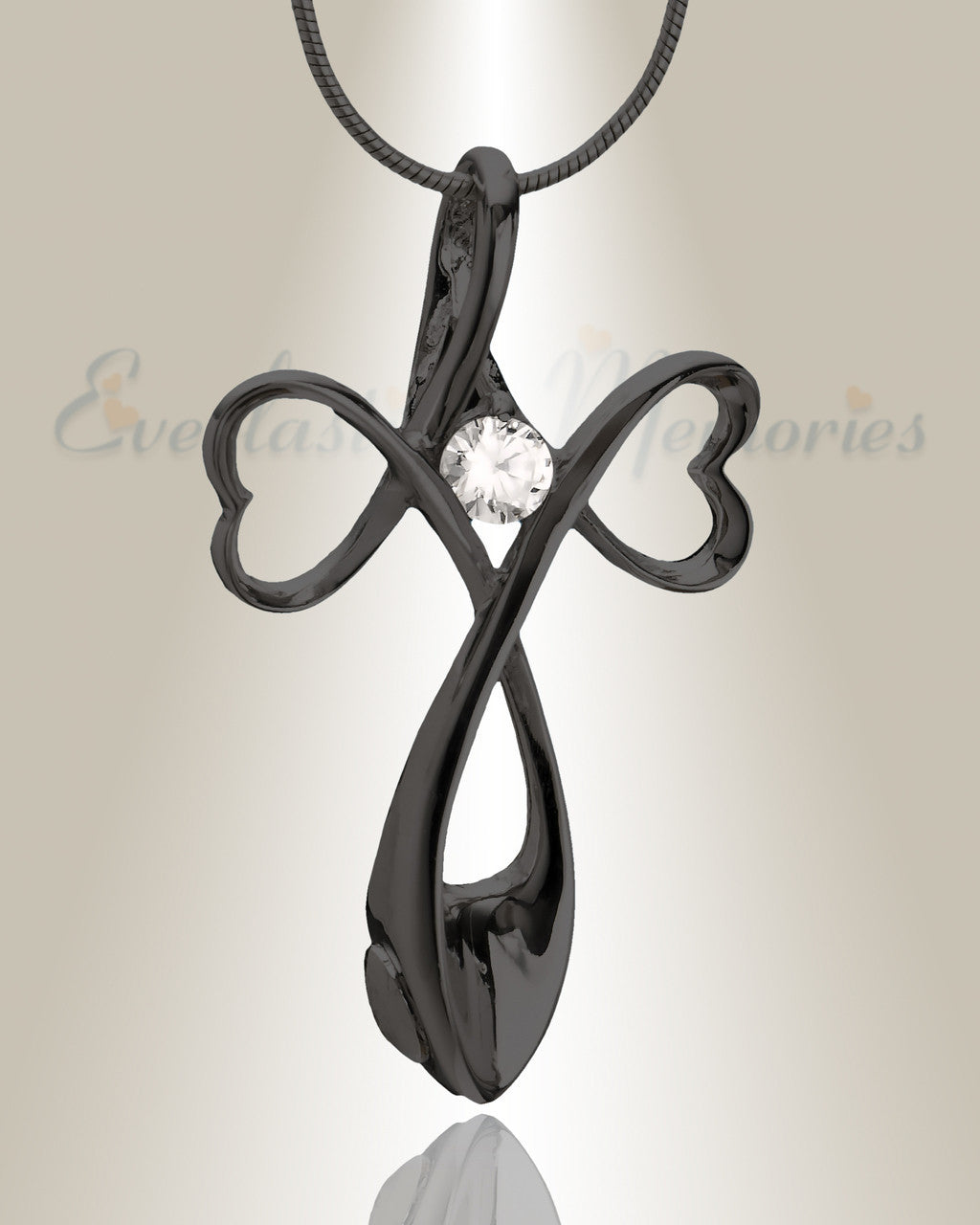 Black Peaceful Moments Cremation Jewelry