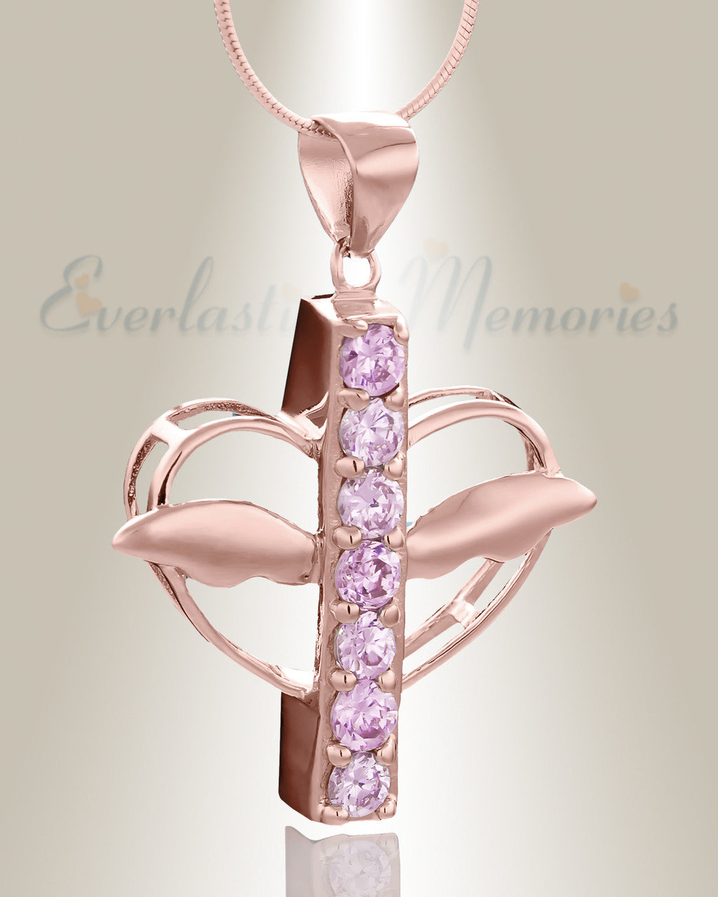 Rose Gold Joyful Feelings Cremation Jewelry