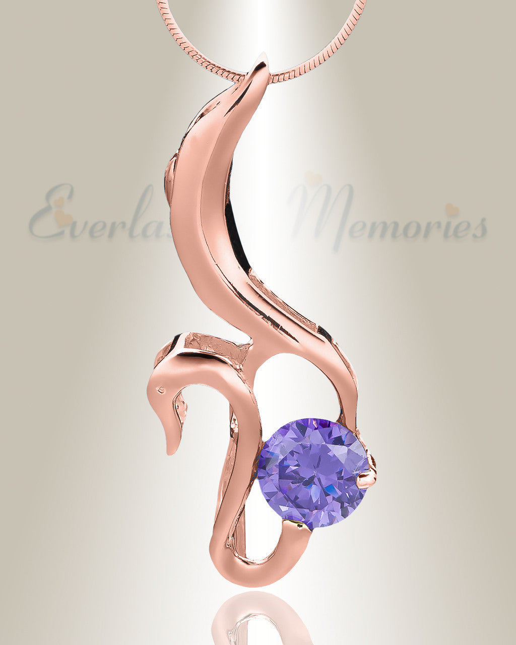 Rose Gold Simple Adoration Cremation Jewelry