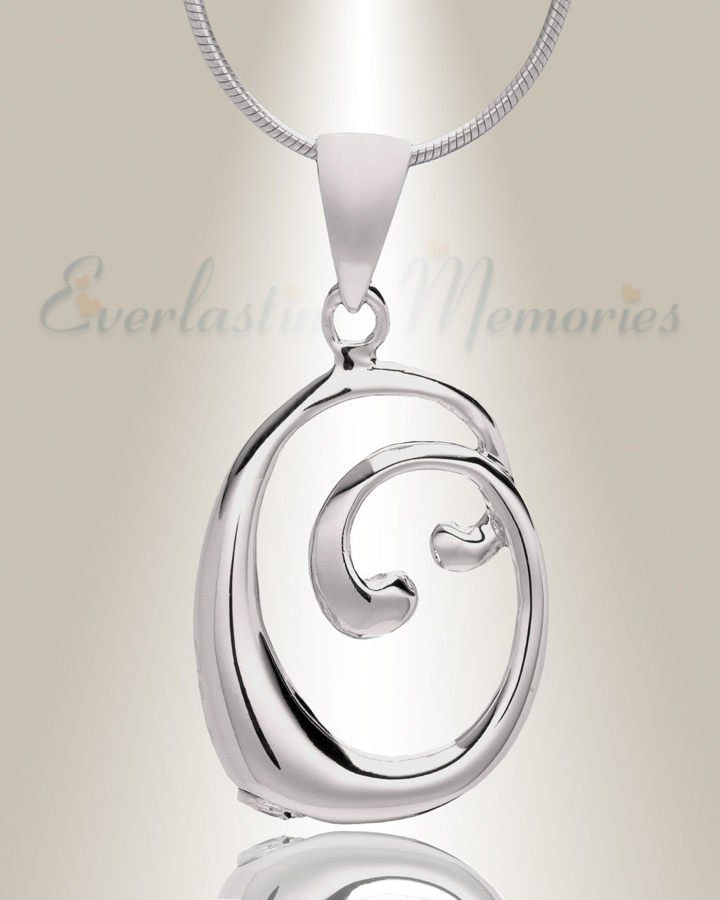 Silver "O" Initial Cremation Jewelry