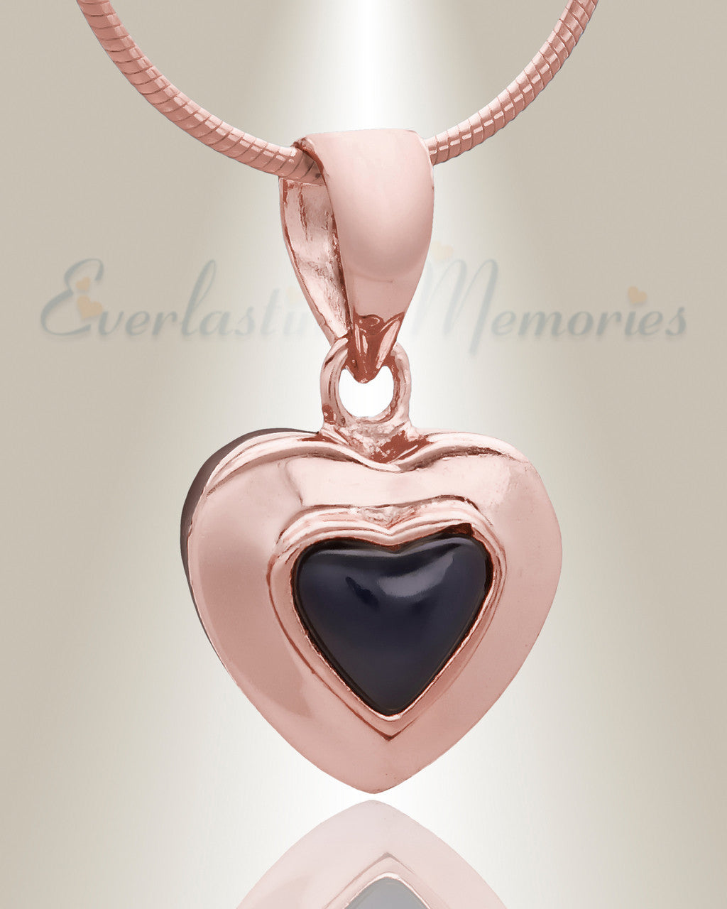 Rose Gold Fallen Heart Cremation Jewelry