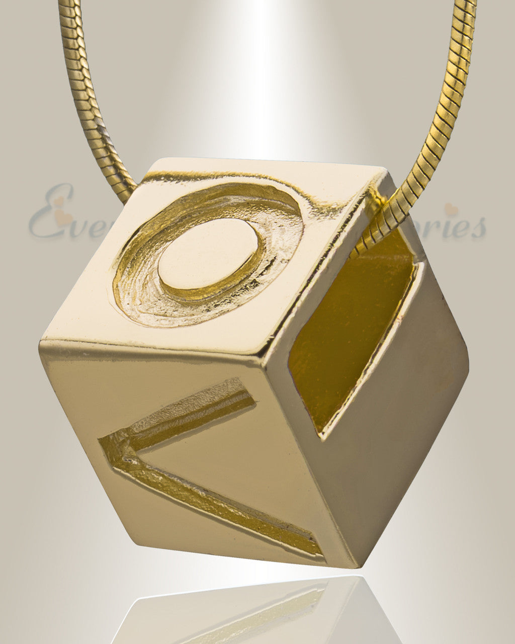 Gold Plated Box of Love Cremation Jewelry