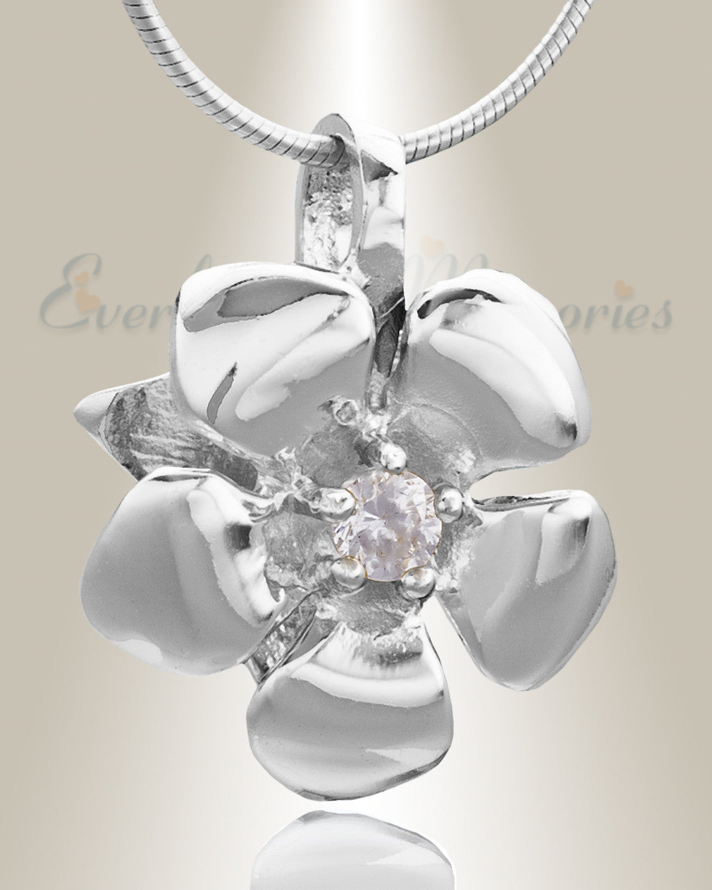 Silver Daisy Cremation Jewelry