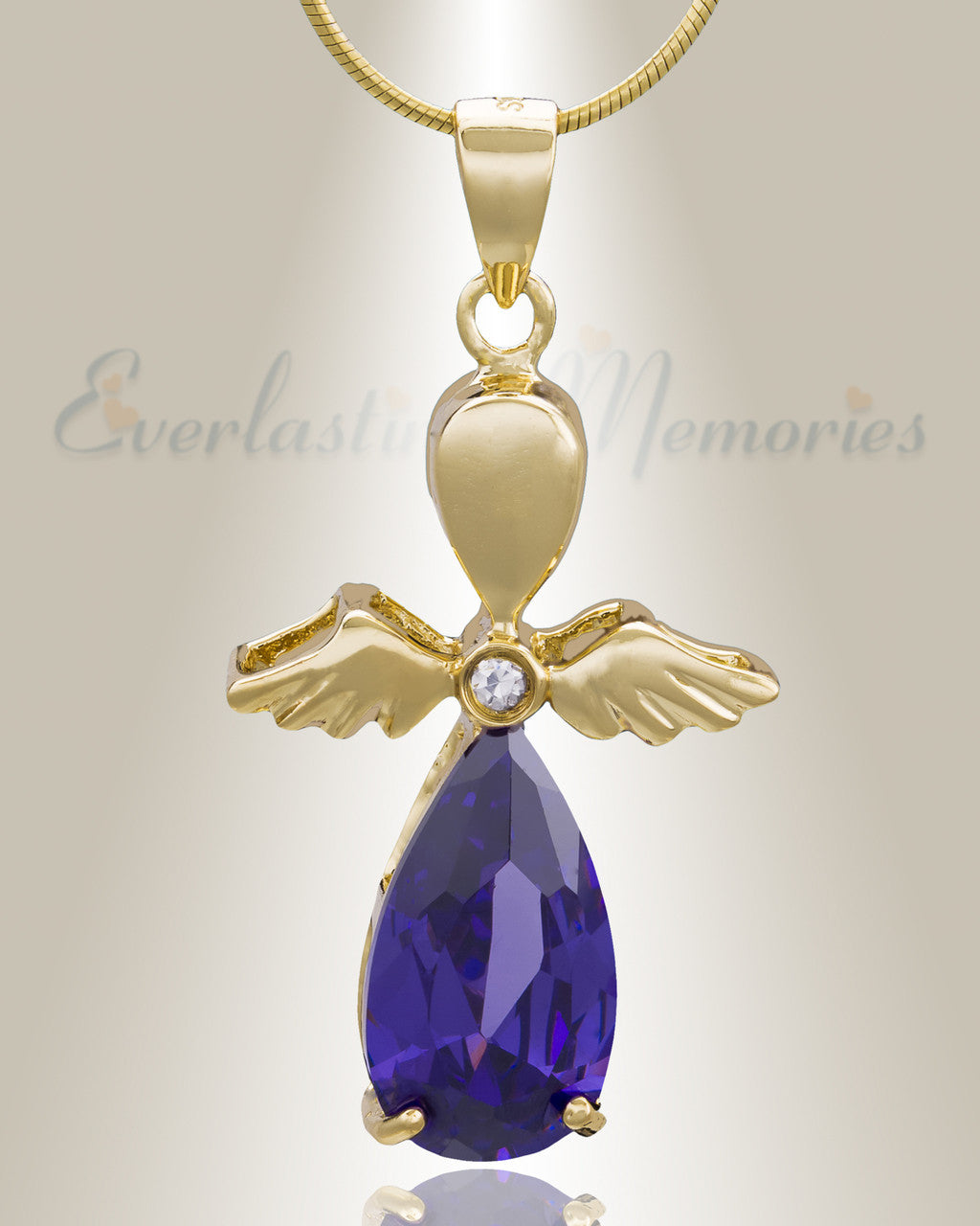 Gold Plated Heavenly Flight Cremation Jewelry