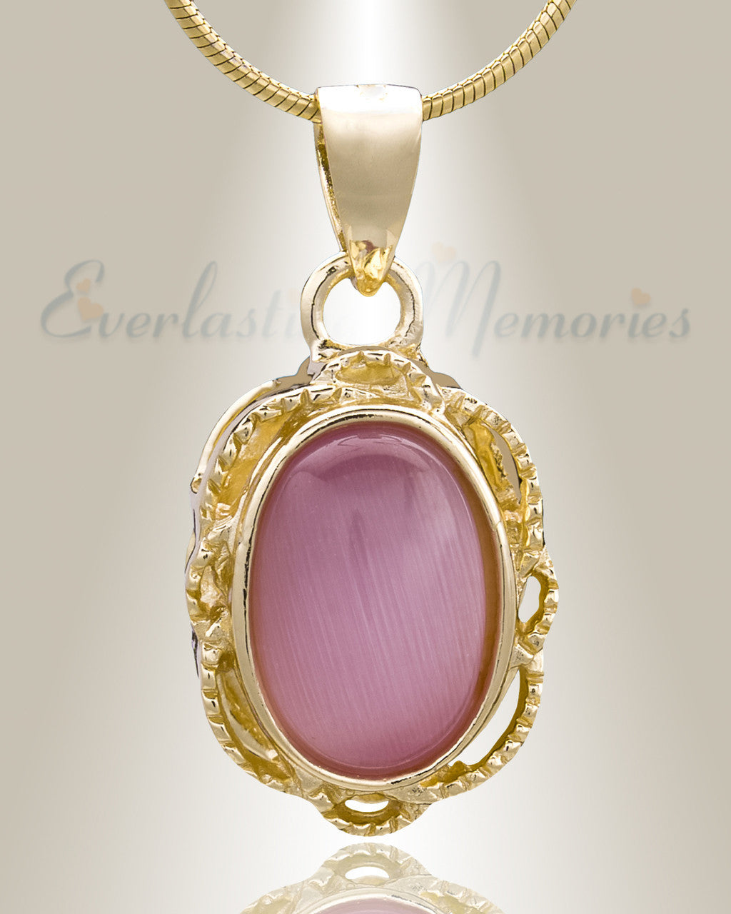 Gold Plated Sunset Cremation Jewelry