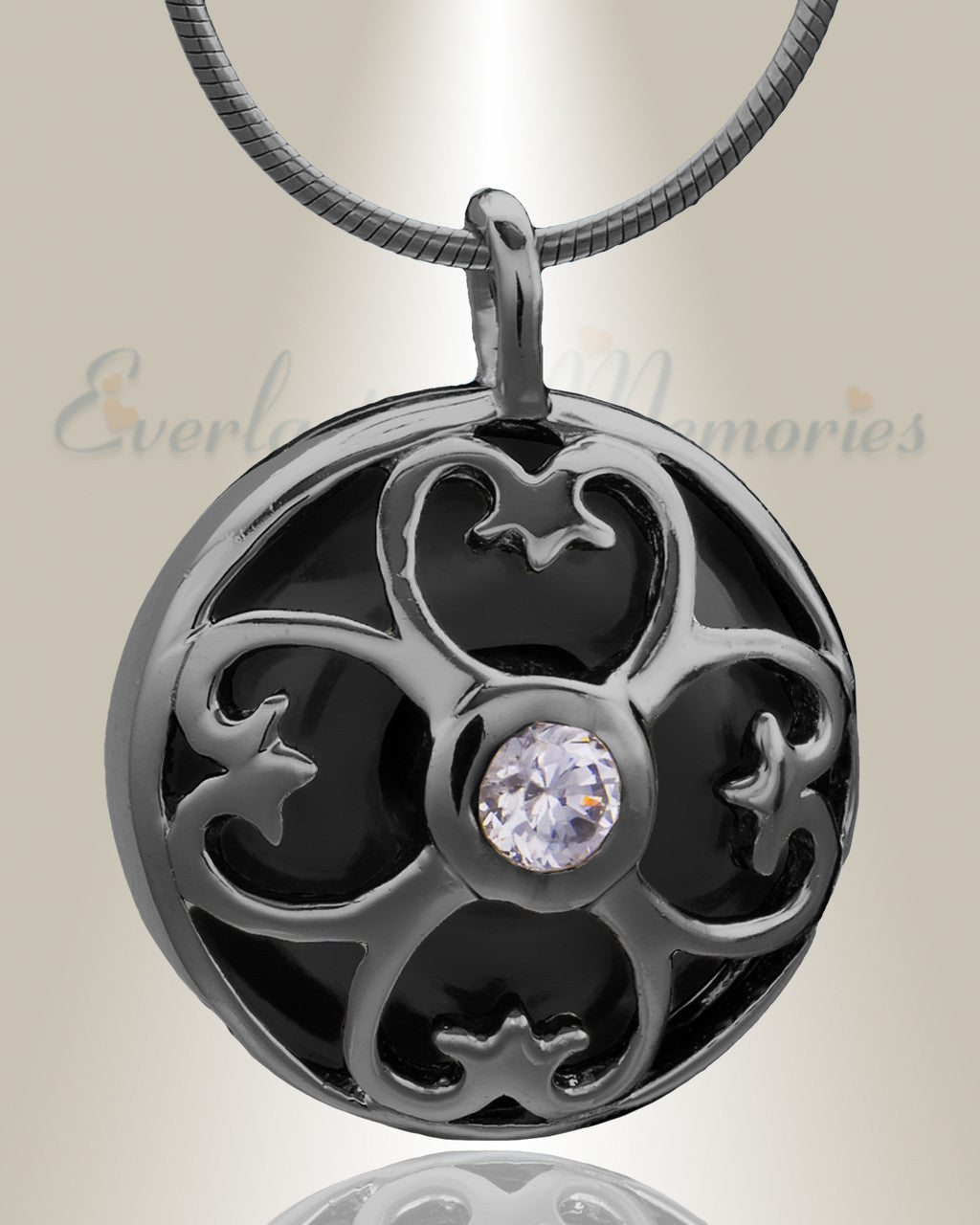Black Gentle Night Cremation Jewelry