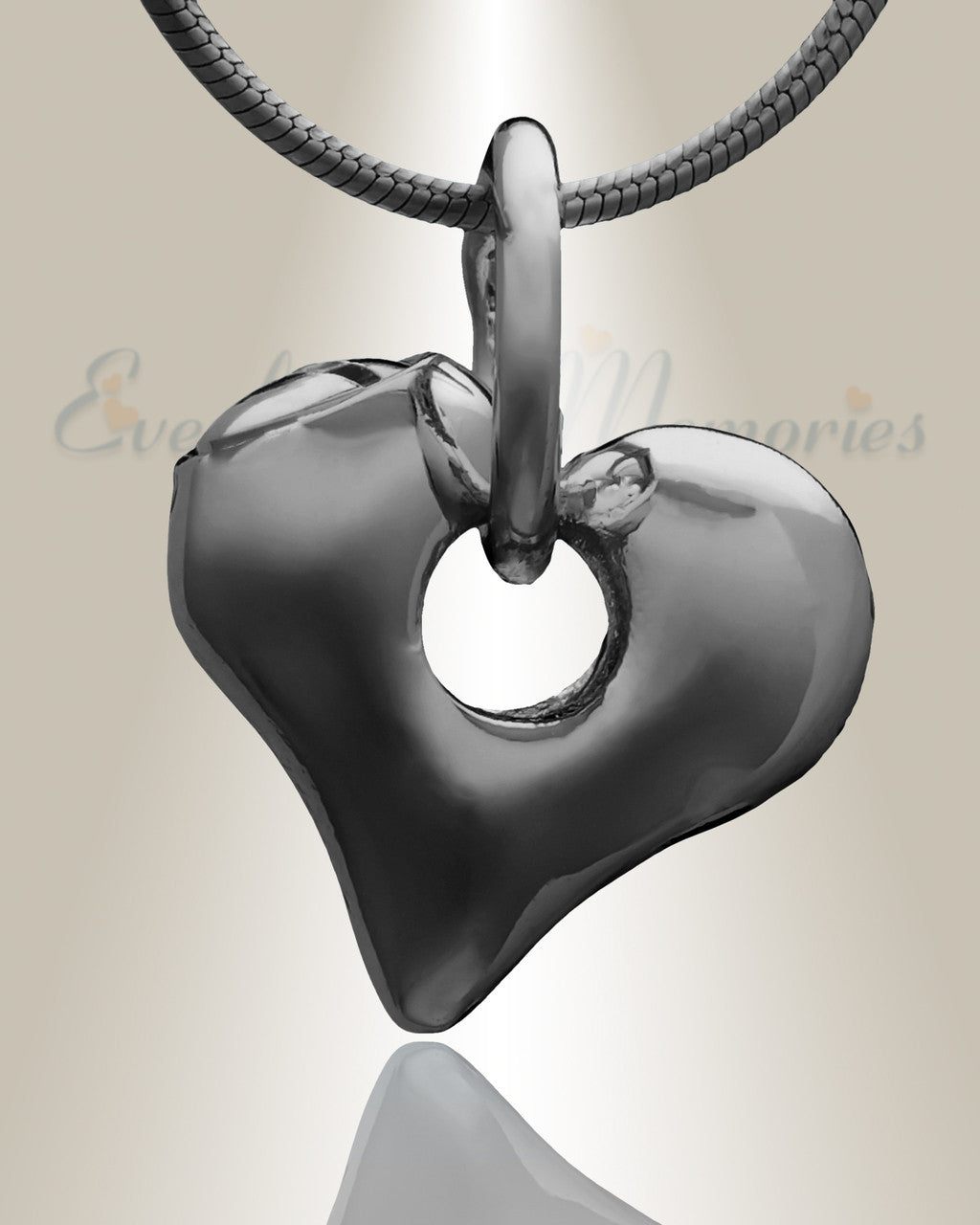 Black Keeper Heart Cremation Jewelry