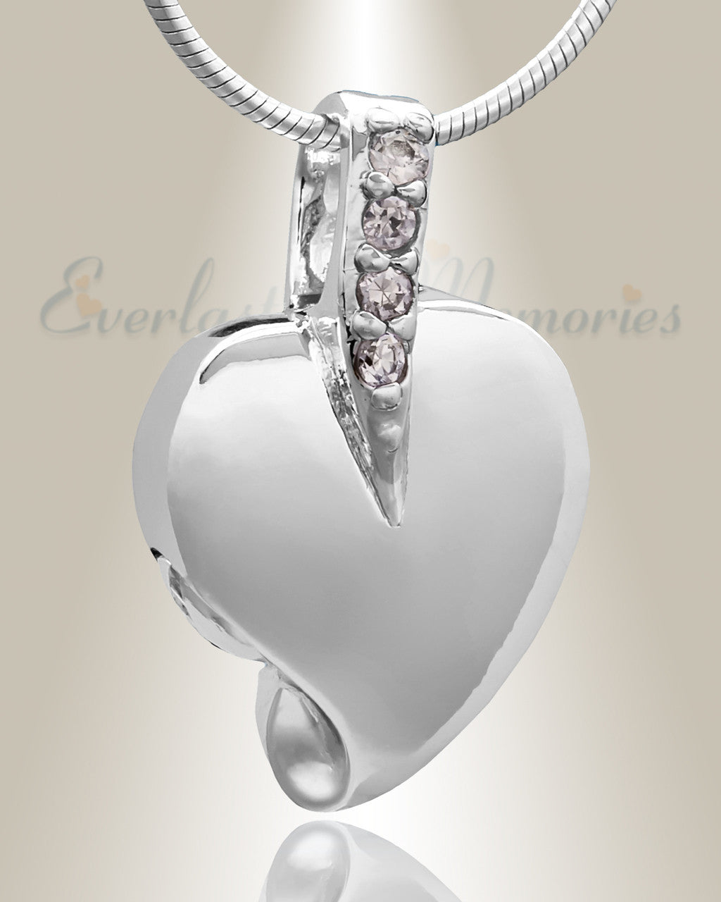 Silver Heavenly Heart Cremation Jewelry