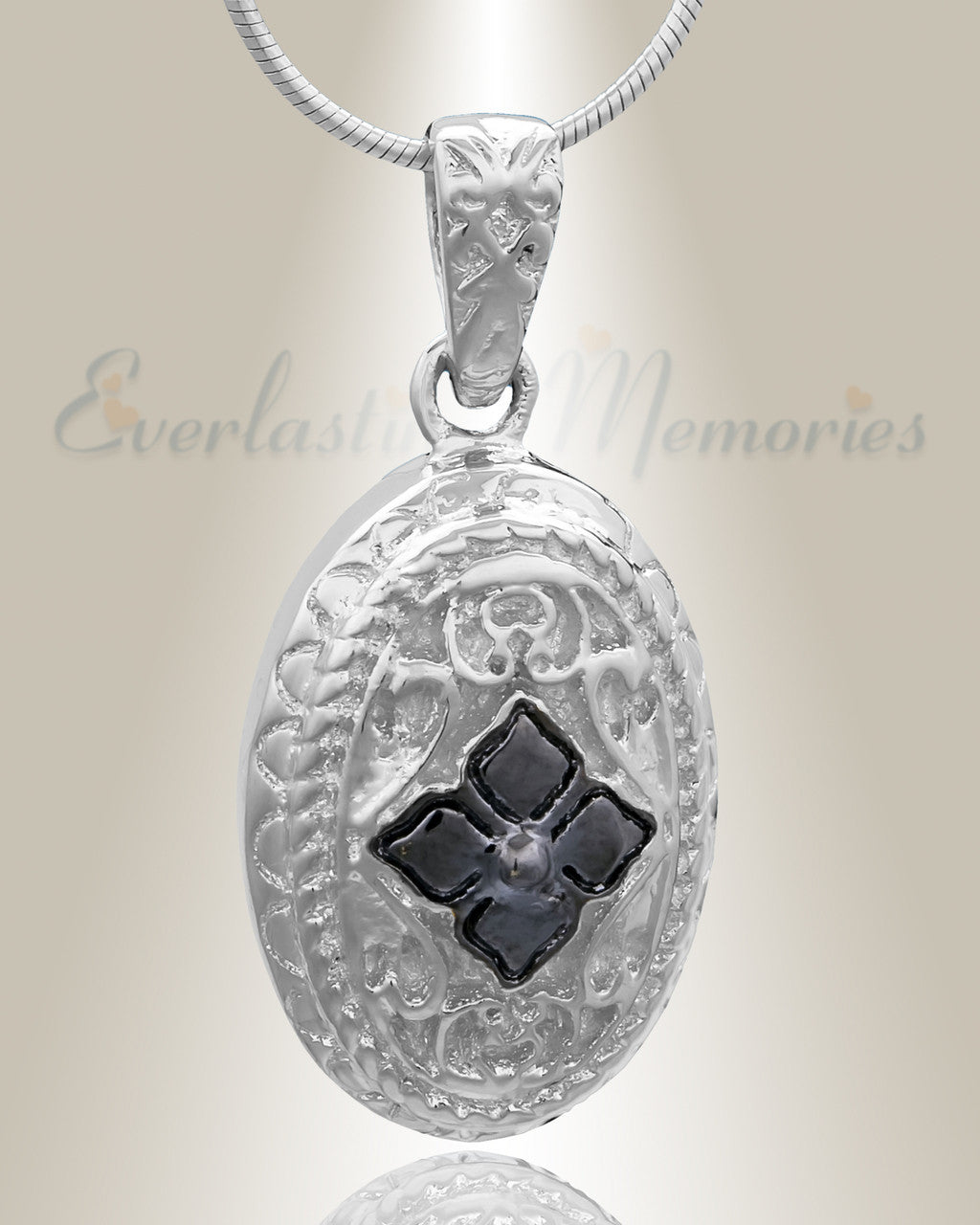 Silver Eternal Round Cremation Jewelry
