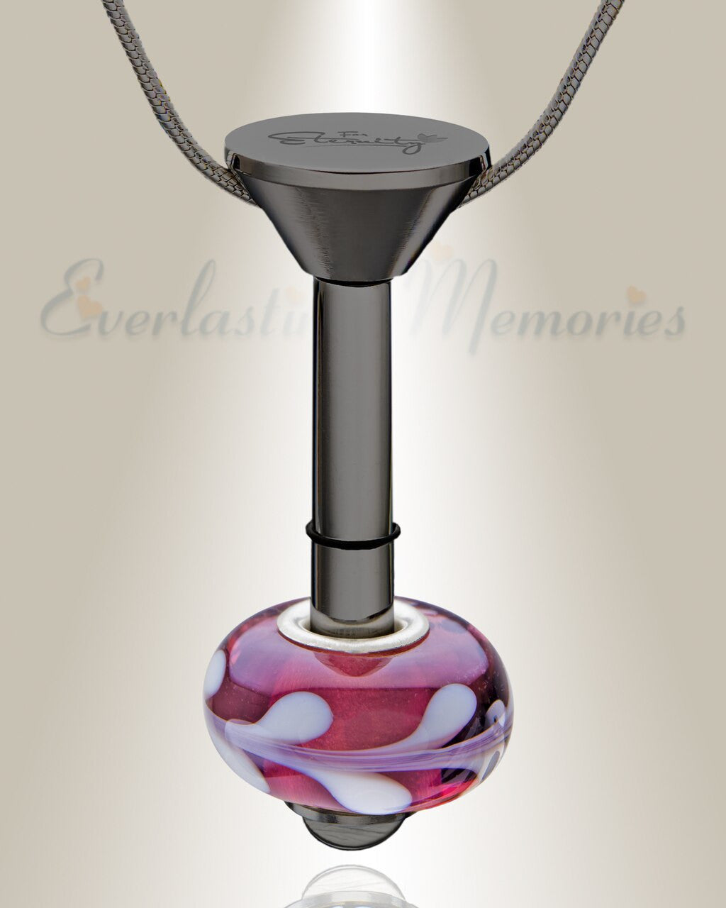 Black Plated Millenium Ash Pendant with Romance Charm