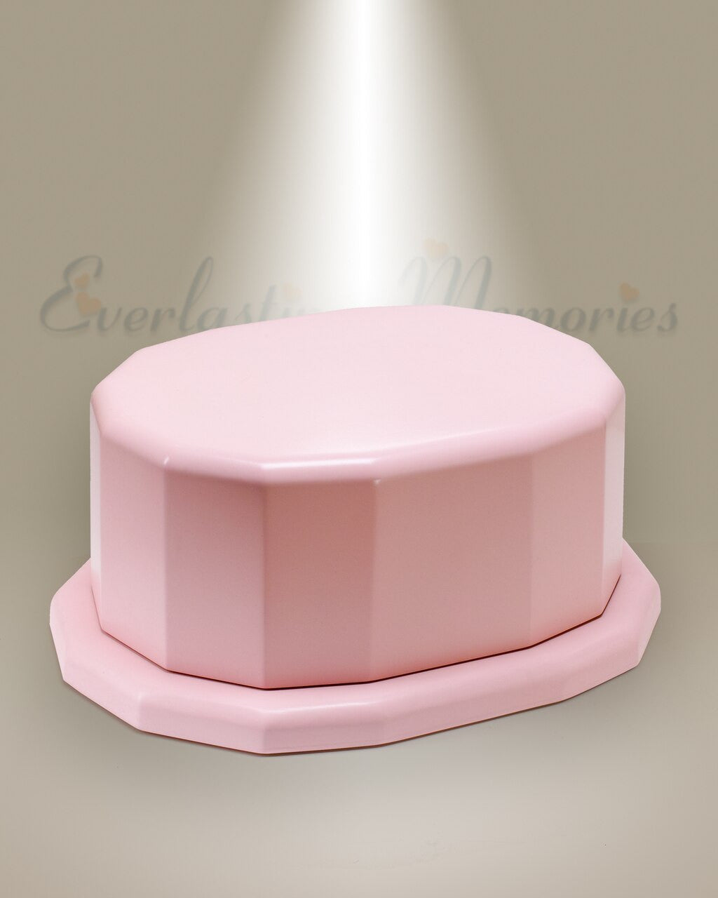 Pink Oval Cremation Urn