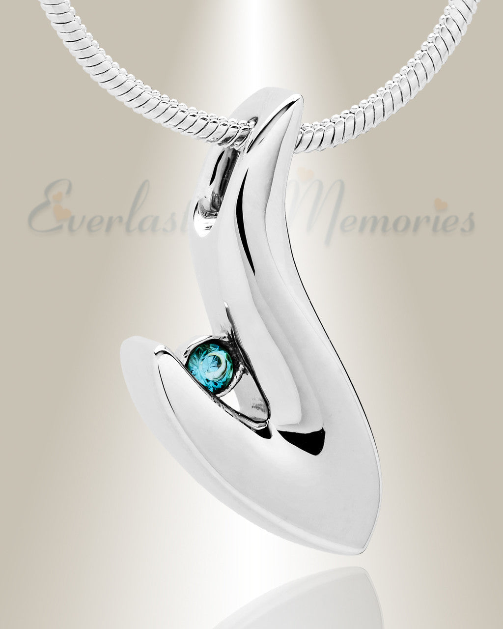 Sterling Silver Solitary Memorial Jewelry