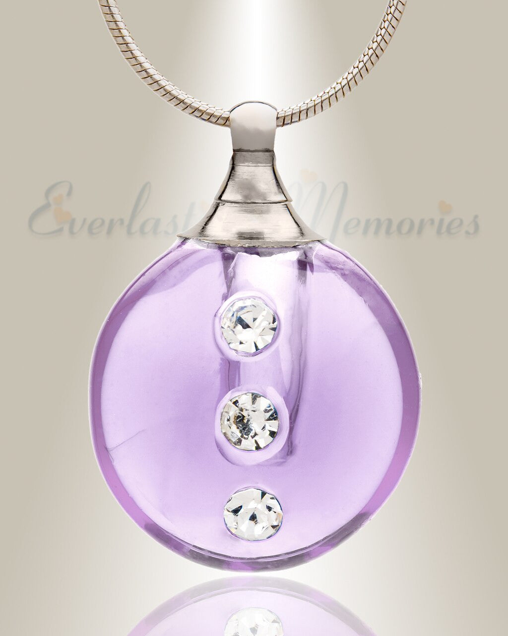 Glass Locket Violet Stability Remembrance Jewelry