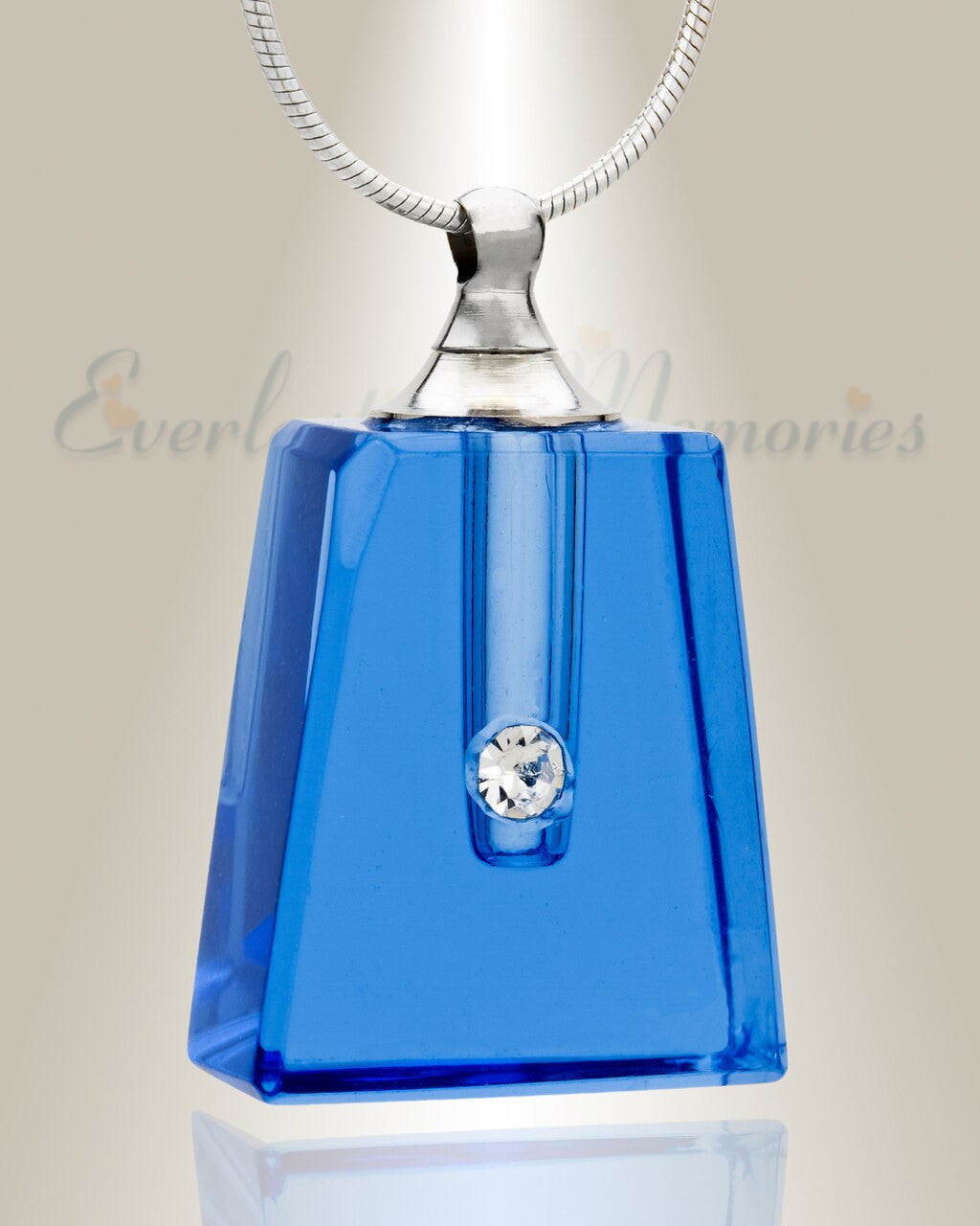 Glass Locket Blue Tribute Locket Jewelry
