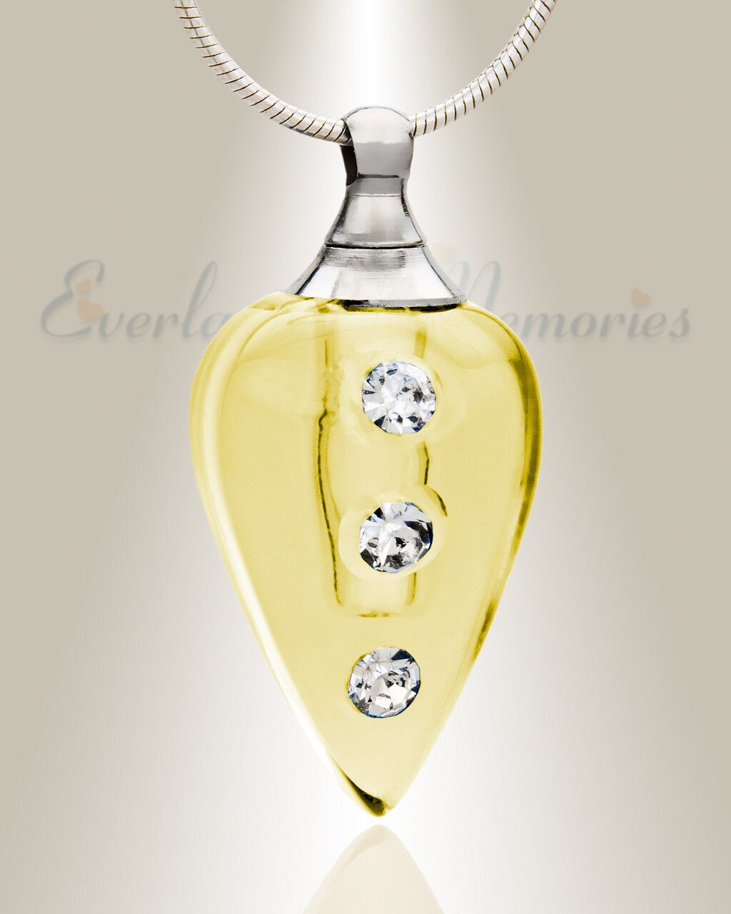 Glass Locket Yellow Merriment Locket Necklace