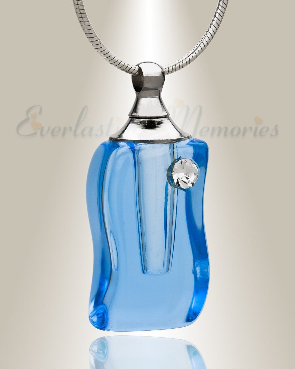 Glass Locket Cool Waters Urn Jewelry