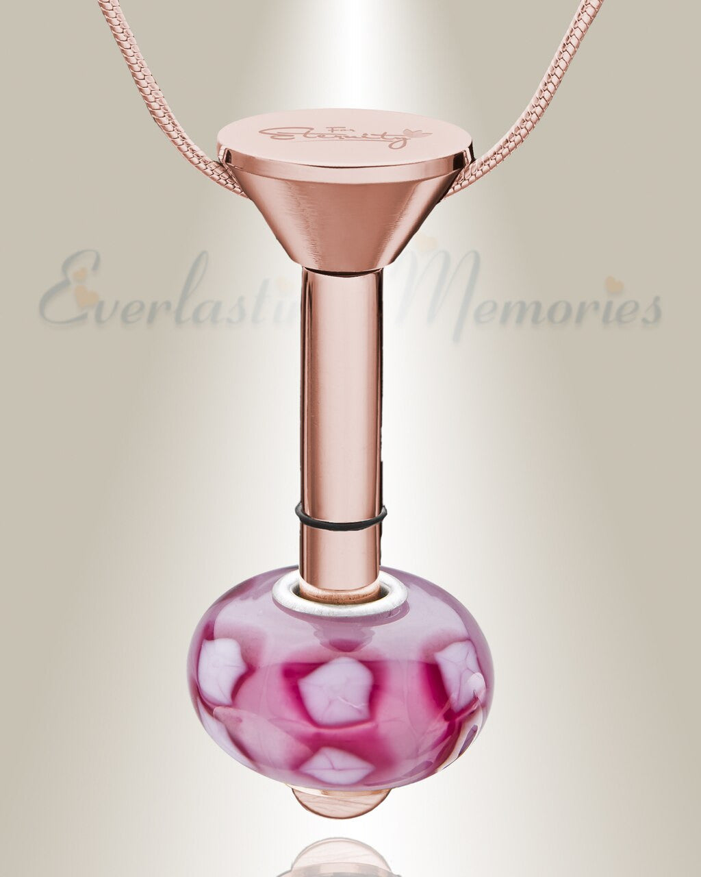 Rose Gold Plated Millenium Ash Pendant with Blooming Charm