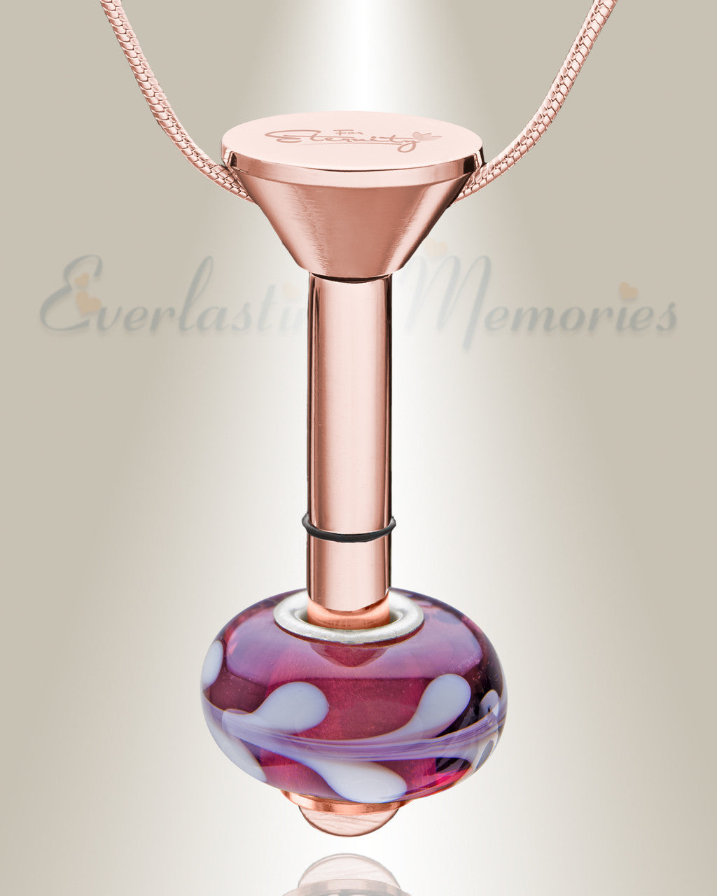 Rose Gold Plated Millenium Ash Pendant with Romance Charm