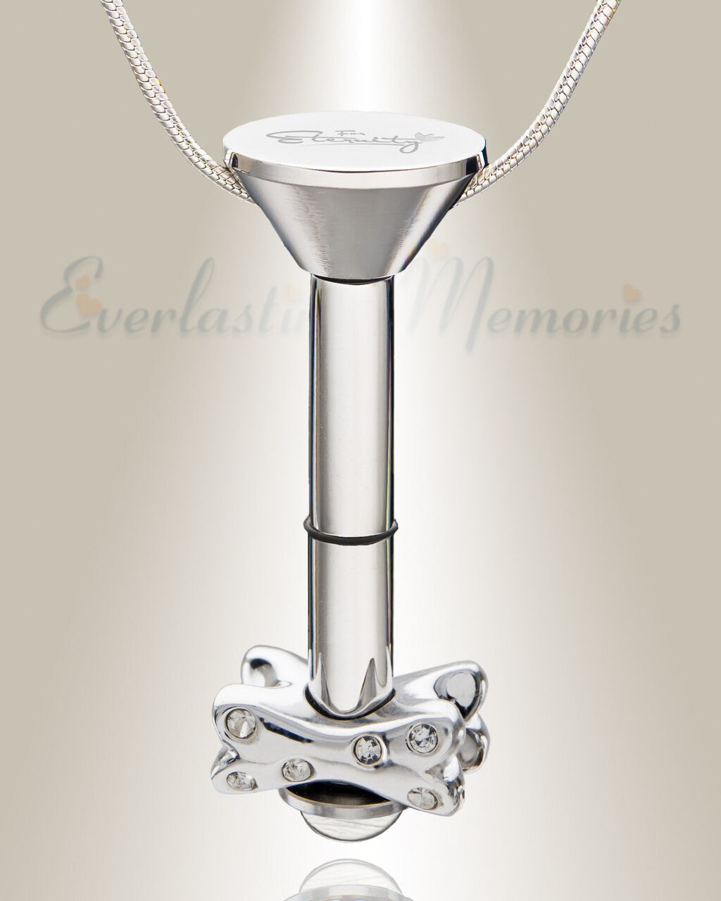 Silver Millenium Ash Pendant with Fanciful Bone Charm