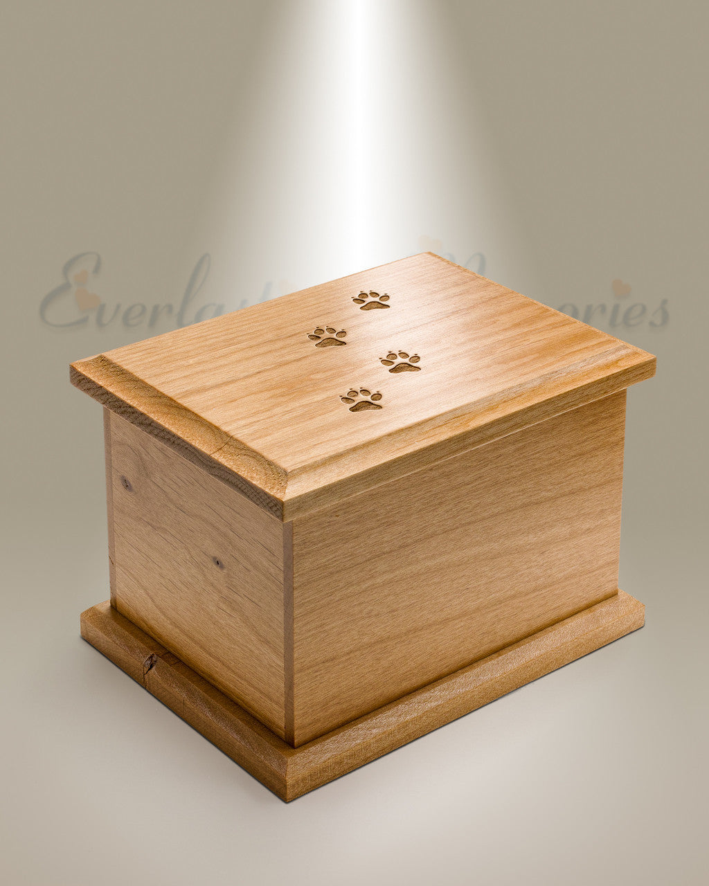 Small Alder Cremation Urn w/ Pawprints