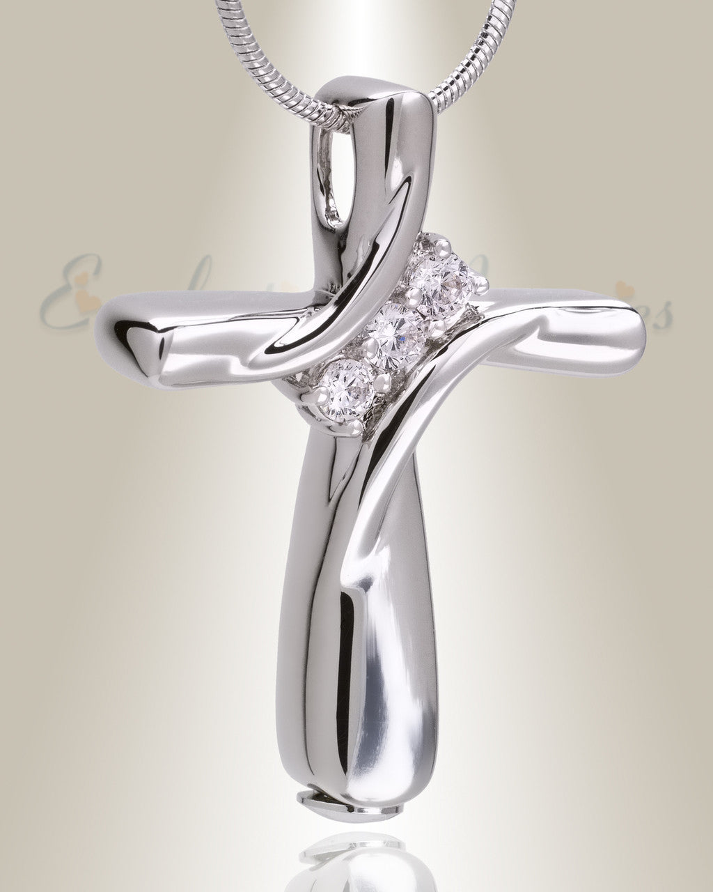 Sterling Silver Stylish Cross Memorial Jewelry