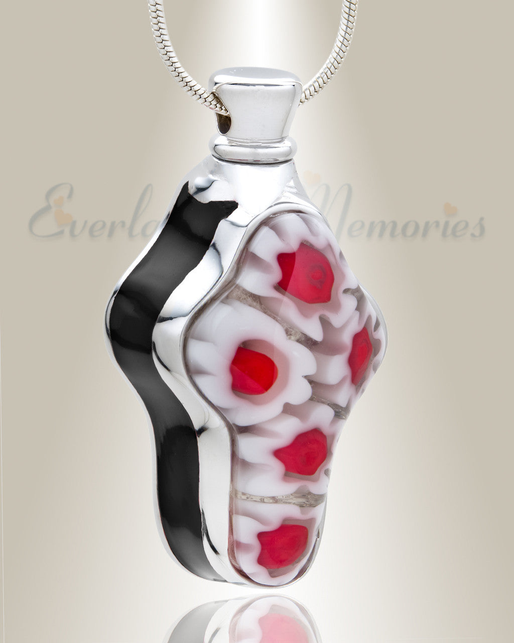 Black Obedient Cross Cremation Jewelry