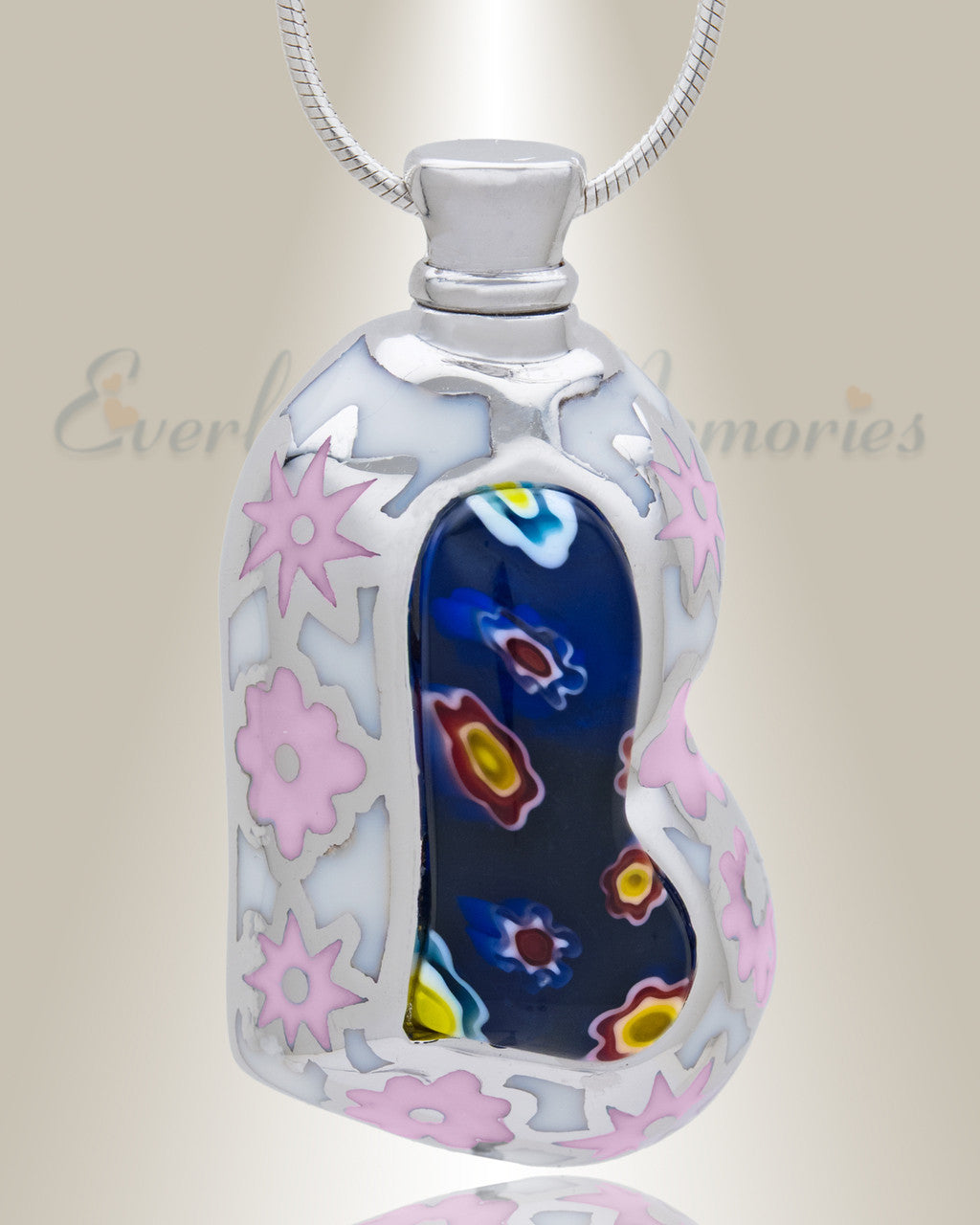 Pink Youthful Heart Cremation Jewelry