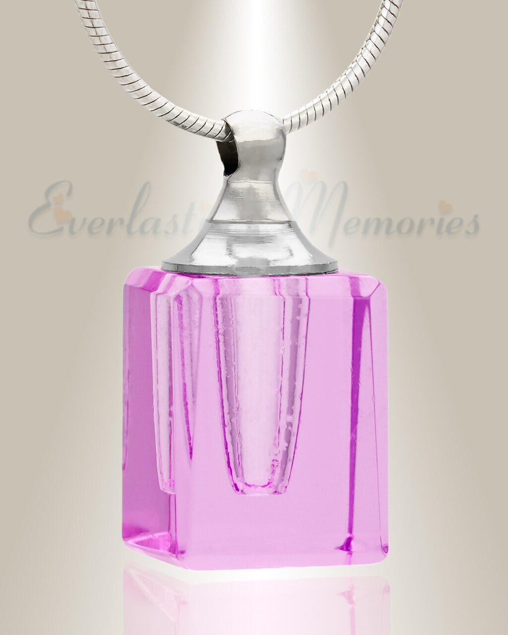 Glass Locket Pink Contentment Jewelry Urn
